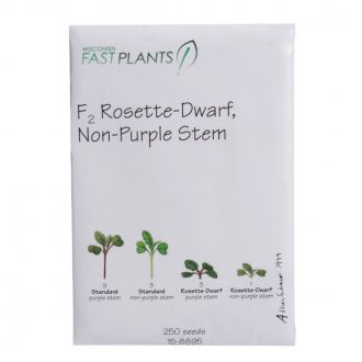 Wisconsin Fast Plants® F₂ Rosette-Dwarf, Non-Purple Stem Seed (F₂ Rosette, Anthocyaninless), Pack of 250