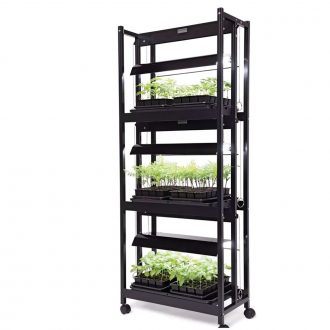 LED Plant Growth Cart, Compact, 3-Tier
