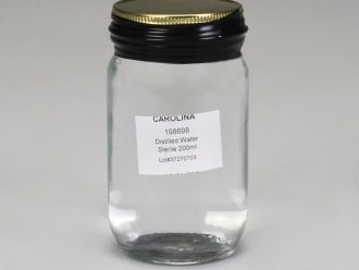 Distilled Water, Sterile, 200 mL Jar
