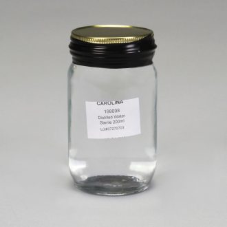 Distilled Water, Sterile, 200 mL Jar