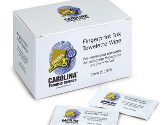 Carolina® Fingerprint Ink Towelette Wipes, Pack of 100