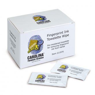 Carolina® Fingerprint Ink Towelette Wipes, Pack of 100