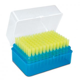 Micropipet Tips, Yellow, Non-Sterile, 1-200 µL, Rack of 96