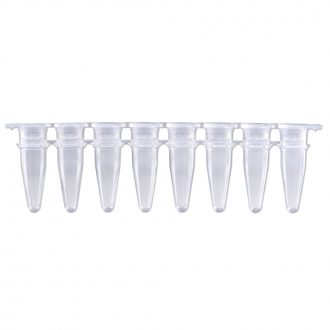 PureAmp™ PCR 8-Strips, 0.2 mL, with Separate Flat Cap Strips, Pack of 120