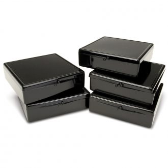 Western Blot Box, 4-9/16 x 4-9/16 x 1-1/4'', Black, Pack of 5