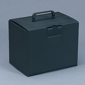 Human Skull Storage Case, Black Plastic