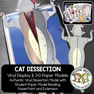 Scienstructable 3D Dissection Model®: Cat Vinyl Manipulative and Digital Classroom Set