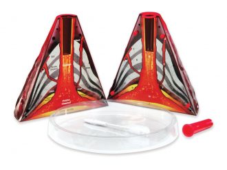 Erupting Cross-Sectional Volcano Model