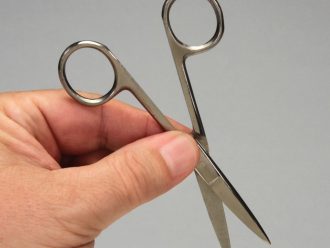 Dissecting Scissors, Stainless Steel, Sharp/Sharp, Straight, 4-1/2”
