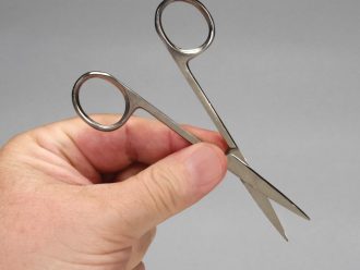 Dissection Scissors, Fine, Stainless Steel, Straight, 4 1/2 in