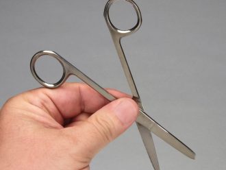 Surgical Scissors, Stainless Steel, Sharp/Blunt, Straight, 5 1/2 in