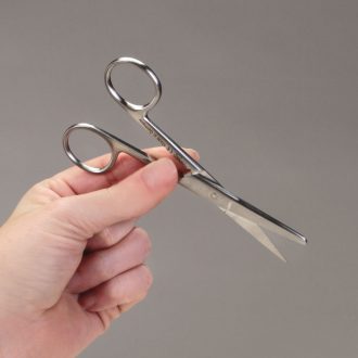 Surgical Scissors, Stainless-Steel, Sharp/Blunt, Straight, 5 in