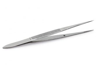 Dissecting Forceps, Fine Points, Stainless Steel, Straight, 4 1/2 inches