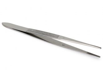 Dissecting Forceps, Medium Points, Stainless Steel, Straight, 4 1/2 in
