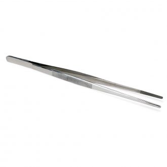 Specimen Forceps, Stainless Steel, Straight, 10 in
