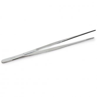 Specimen Forceps, Stainless Steel, Straight, 12 in
