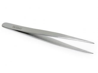 Microdissection Forceps, Stainless Steel, Smooth Handle, Extra-Fine Points, Straight, 4-1/8''