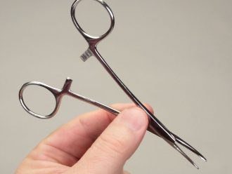 Halstead Hemostatic Mosquito Forceps, Stainless Steel, Curved, 5 in