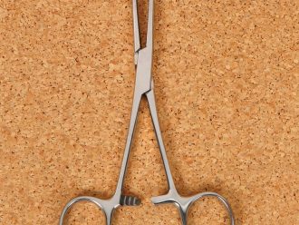 Rochester Pean Hemostatic Forceps, Stainless Steel, Curved, 6 1/4 in