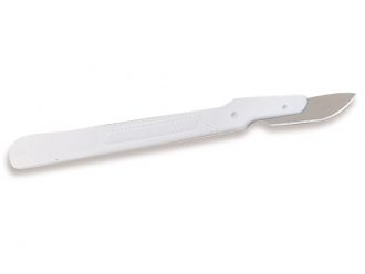 Scalpel, Disposable, Sterile, No. 4 Plastic Handle with No. 22 Blade