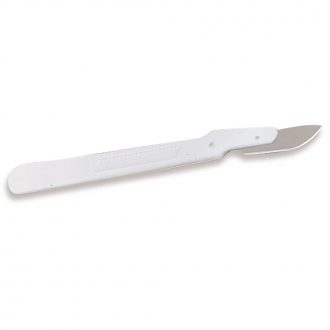 Scalpel, Disposable, Sterile, No. 4 Plastic Handle with No. 22 Blade