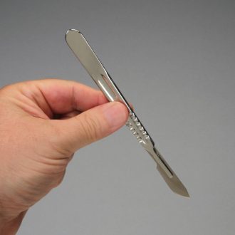 Surgeon's Scalpel, Chrome, No. 22 Blade Included, Uses Blades 20–25