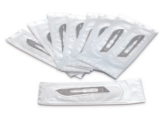 Scalpel Blade, Stainless Steel, Sterile, No. 10, Fits Handle No. 3, Pack of 10