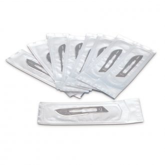 Scalpel Blade, Stainless Steel, Sterile, No. 21, Fits Handle No. 4, Pack of 10