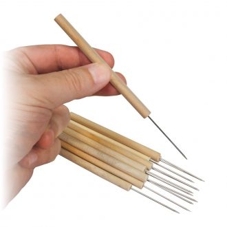 Teasing Needle, Wooden Handle, Straight Points, 5-3/4'', Pack of 12