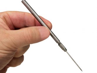 Needle Holder, Nickel, Straight, 3 3/8 inch