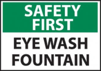 Eyewash Fountain Safety Sign