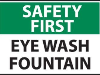 Eyewash Fountain Safety Sign
