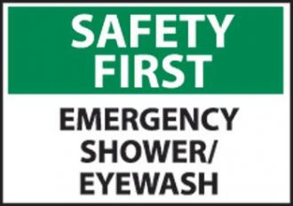 Emergency Shower/Eyewash Safety Sign