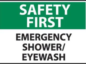 Emergency Shower/Eyewash Safety Sign