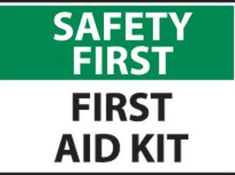 First Aid Kit Safety Sign