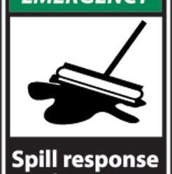 Spill Response Equipment Safety Sign