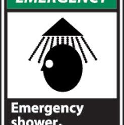 Emergency Shower Safety Sign