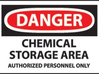 Chemical Storage Area Warning Sign