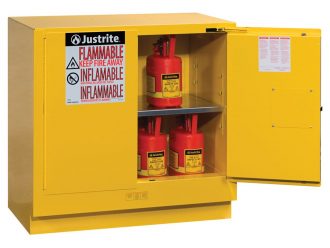 Justrite® Flammables Cabinet, Self-Closing Doors, 22 gal