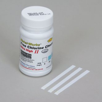 Ultra-High Free Chlorine Water Test Strips, Vial of 50