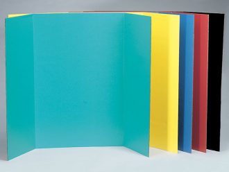 Exhibit Panels, Tri-Fold, Assorted Colors, Pack of 24