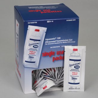 Ultrasound Transmission Gel, Single-Use 20-g Packets, Box of 100