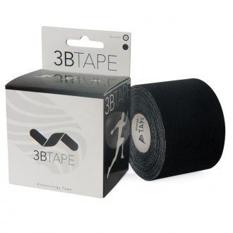 3BTAPE Kinesiology Tape, Black, 5-Meter Roll
