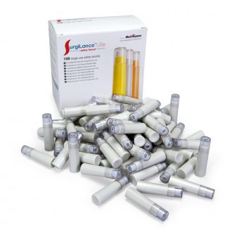 One-Step Safety Lancet, Low Flow, Box of 100