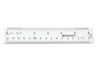 Ruler, See-Through Plastic, 6''