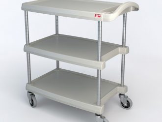 Utility Cart, Advanced Design, Gray, 3-Shelf, 18-7/16 x 31-7/16 x 35-3/8''