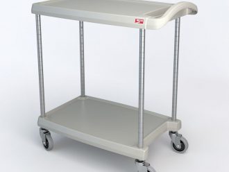 Utility Cart, Advanced Design, Gray, 2-Shelf, 18-7/16 x 31-7/16 x 35-3/8''