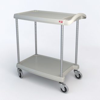 Utility Cart, Advanced Design, Gray, 2-Shelf, 18-7/16 x 31-7/16 x 35-3/8''