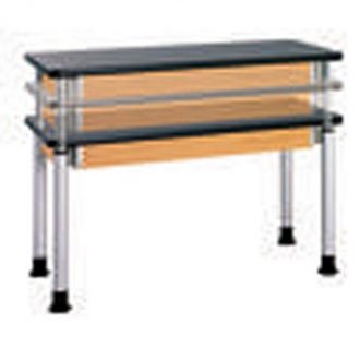 Adjustable-Height Table, 24 x 48'', Plastic-Laminate Top