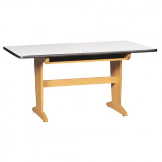 Pedestal Table, With Book Compartment, Maple Top (190 lb)